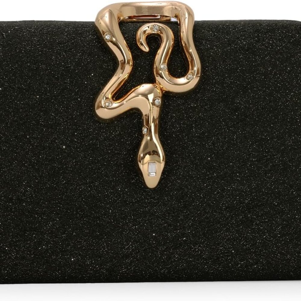 Women Glitter Clutch Bag Evening Purse With Chain For Formal Events